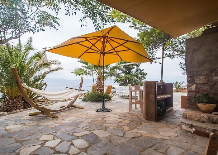 Lady Of Hydra Villa, Sea Front View, Private Beach